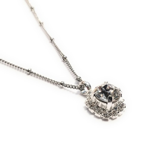 Bridal Crystal Pendant Necklace for Women Wedding Gift